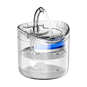 Distributeur d'eau automatique intelligent pour animaux de compagnie, transparent, en PC de qualité alimentaire, 1,8 L, source de charge 110-240 V, utilisation en extérieur pour chiens et chats - Product Image 1