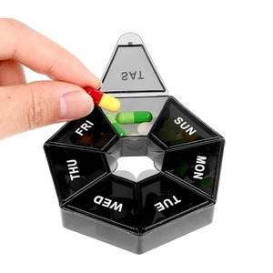Portable Pill Case Weekly Pill Organize Round 7 Day Pill Box Organizer
