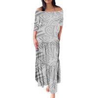 Robe de soirée Maxi rouge Style rétro, manches 3/4, tenue plissée à volants et demi-épaule, Style Heritage du pacifique