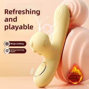 Giallo vibratore a temperatura costante di riscaldamento per adulti Sex Toy USB <span class=keywords><strong>Dragon</strong></span> prendere in giro succhiare la masturbazione femminile - Product Image 6