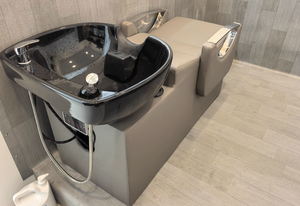 Beauty salon - Hair washing <b>bed</b> semi-reclining hair salon water jet <b>bed</b> hair salon - Reclining hair treatment hair washing <b>bed</b> - Product Image 5