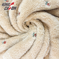 Kingcason Meilleures Ventes Polaire Arctique Brodé Double Face Confortable au Toucher pour Vêtements et Couvertures
