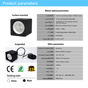 Hiện Đại <span class=keywords><strong>45W</strong></span> <span class=keywords><strong>COB</strong></span> <span class=keywords><strong>LED</strong></span> Xuống Ánh Sáng Vòng Vuông Hợp Kim Nhôm Thương Mại Trong Nhà 3000K-4000K Thay Đổi Độ Sáng Bề Mặt Được Gắn Thông Minh - Product Image 3