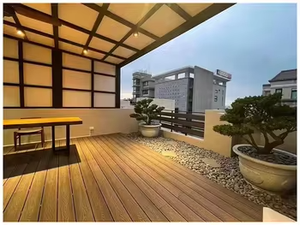 Revêtement de terrasse WPC entièrement capoté, antidérapant, imperméable, à faible entretien, panneaux de <span class=keywords><strong>sol</strong></span> extérieurs à emboîtement, design contemporain, résistant à l'humidité - Product Image 2