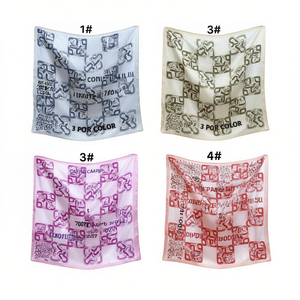 Foulard Quadrato a Quadretti con Catena 70x70cm FULARES 3 Colori Disponibili - Product Image 1