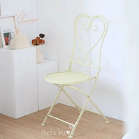 Chaises pliantes en métal de couleur personnalisée HE-1340, pour mariage et jardin extérieur, chaises de bistrot décoratives en fer forgé