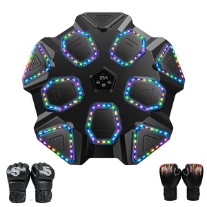 Machine de boxe musicale intelligente améliorée à 9 cibles, avec Bluetooth, éclairage LED RGB, support mural, 9 modes, batterie 30 jours et gants - Product Image 4
