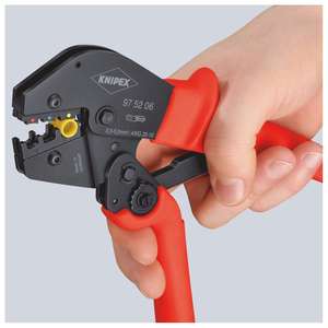 Pince à sertir KNIPEX 97 52 13 SB pour opération à deux mains avec poignées en plastique antidérapantes brunies 250 mm - Product Image 2