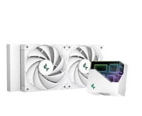 Refroidisseur de processeur liquide AIO ARGB rapide 360 mm, écran LCD, refroidissement par eau, Intel LGA 1200/1700 pour AM4/AM5, PC de jeu, boîtier d'ordinateur, 32,9 dBA