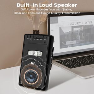 Rétro Portable USB convertisseur numérique <span class=keywords><strong>lecteur</strong></span> de <span class=keywords><strong>Cassette</strong></span> autonome 3.5MM prise casque poignée de transport pour la numérisation des Cassettes - Product Image 3