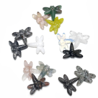 Mini libellule sculptée en cristal naturel en vrac pour cadeaux souvenirs vente en gros