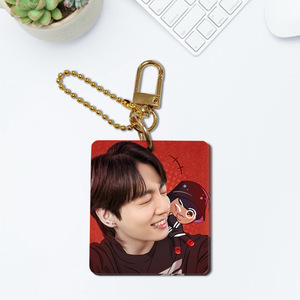Porte-clés en acrylique imprimé double face Kpop Jungkook Taehyung <span class=keywords><strong>RM</strong></span> Jimin JHOPE JIN SUGA, breloque personnages, pendentif de sac, cadeau - Product Image 1