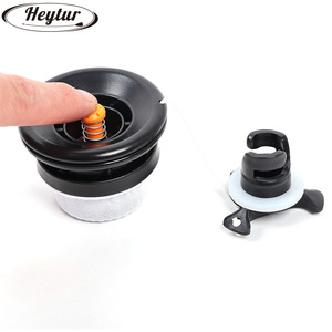 Valve de gonflage/dégonflage Heytur pour bateau pneumatique et paddleboard SUP, buse de sécurité noire et grise - Product Image 3