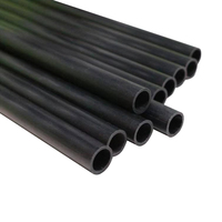 Tabung serat karbon Diameter besar ukuran disesuaikan pipa tabung karbon 3K untuk tongkat pancing dan tongkat Billiard