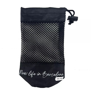 Promotional <b>Small</b> Mesh Drawstring Pouch <b>Bag</b> PP Mesh Drawstring <b>Bag</b> for Gift <b>Black</b> High Quality Net Mesh String <b>Bag</b> with Logo - Product Image 5