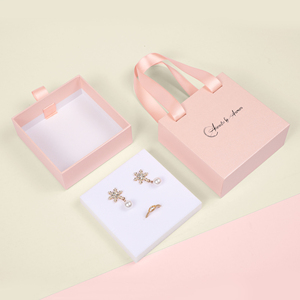 Nắng gói biểu tượng tùy chỉnh in quà tặng bao bì hộp giấy ngăn kéo hộp đồ trang sức thiết lập với Ribbon xử lý - Product Image 3