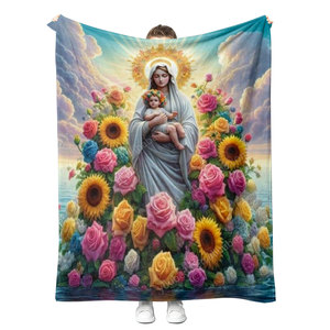 Diseño personalizado América del Norte México <span class=keywords><strong>San</strong></span> <span class=keywords><strong>Judas</strong></span> <span class=keywords><strong>Tadeo</strong></span> y Virgen de Guadalupe Carácter Dios tirar Manta - Product Image 5
