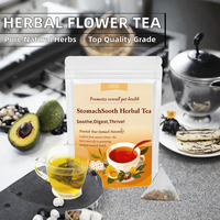 Thé aux fleurs aromatisé aux herbes de première qualité OEM, apaisant doux pour l'estomac, thé santé, 100% herbes naturelles, sachets de thé mélangés