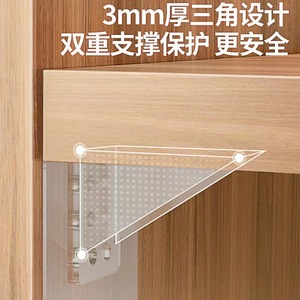 Support de fixation sans perçage pour étagère de placard, 6,8x6,8 cm, en plastique, support de charge pour armoire et étagère - Product Image 5
