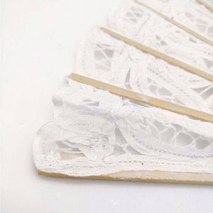 21Cm Bamboo Silk As Souvenir <b>Gifts</b> Lace Hand Fan - Product Image 5