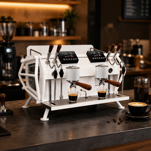Máquina de Café Espresso Semiautomática Comercial de 2 Grupos, Multibóiler, Bomba Rotativa, Profesional para Baristas, para Cafeterías y Hoteles - Product Image 3