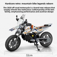Bloques de Construcción de Motocicleta Todoterreno para Niños, Rompecabezas de Piezas Pequeñas, Juguete de Ensamblaje, Colección de Adornos
