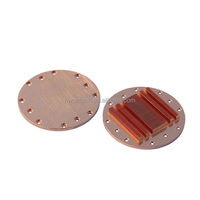 Personnalisé 50mm 100mm 150mm Conducteur Cooper Passivation CPU GPU LED Radiateur Dissipateur Thermique En Aluminium CNC Radiateur
