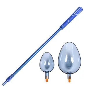 Joran jaring umpan sendok, tongkat pancing jaring mini biru 95cm, perlengkapan memancing grosir