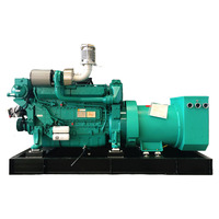 Groupe électrogène diesel marin Weichai 30-100 kW, radiateur en cuivre, refroidissement par eau de mer, WP4CD100E200 WP10CD200E200, triphasé, ATS, CE