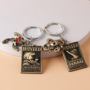 Prix d'usine – Porte-clés en alliage de zinc 5 cm – Pendentif en alliage Chopper <span class=keywords><strong>Zoro</strong></span> Luffy's <span class=keywords><strong>Wanted</strong></span> Order – Petit cadeau créatif - Product Image 3