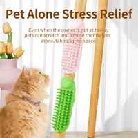 Brosse de toilettage et grattoir réglable en silicone pour chat, avec fonction de massage des coins, pour table, pieds et structure d'escalade WIN-WIN