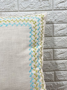 100% Handcrafted Boho <b>Mustard</b> Yellow Embroidery <b>Cushion</b> <b>Cover</b> Decorative Throw <b>Cover</b> Home Decor - Product Image 2