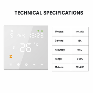 HYSEN 16A Smart Thermostat Modbus RS485 BACnet Digital <strong>Controller</strong> for Electric Floor <strong>Heating</strong> Water Boiler Tuya <strong>WiFi</strong> App Control - Product Image 6