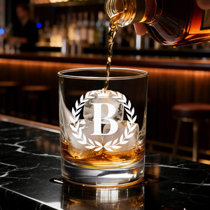 Cadeau de mariage personnalisé, ensemble de verres à l'<span class=keywords><strong>ancienne</strong></span>, gravure personnalisée, sans plomb, base épaisse, 350 ml, verre à spiritueux de luxe pour homme, père - Product Image 3