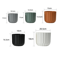 Pots de fleurs en plastique de taille moyenne, design géométrique personnalisé, pour la maison et le jardin, vente en gros, rose, pas cher, style antique chinois, pots de fleurs de table