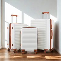 Ensemble de 3 valises rigides en PC de haute qualité, 20, 24 et 28 pouces, avec roulettes pivotantes, extensibles, porte-téléphone, approuvées par la TSA pour les compagnies aériennes
