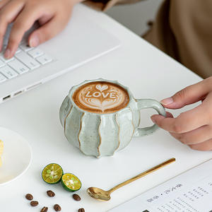 Tazas de Cerámica Irregulares Hechas a Mano Estilo Ins, Tazas de Café Retro Modernas, Tazas para Leche, Tazas para Yogur Hechas a Mano - Product Image 4