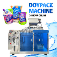 Machine de remplissage automatique de sachets à bec verseur Doypack pour savon visqueux, liquide de lavage, détergent, film/feuille Doypack, haute précision