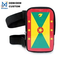 Sac banane à motif drapeaux des Caraïbes, sac de cuisse drapeau de Grenada, sacoche de jambe pour femme, pochette de jambe avec sangles réglables, sac banane de carnaval