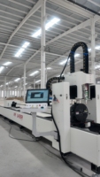 Cortadora de Tubos Láser de Fibra de Alta Velocidad CNC de 4 Ejes de Precisión para Tuberías de Acero Inoxidable Cuadradas/Rectangulares, Sistema Industrial Incluido