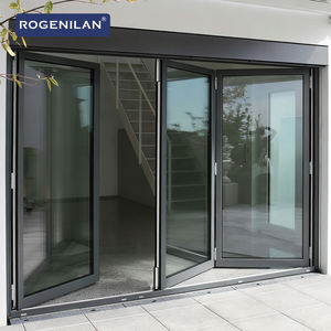 Portes pliantes coulissantes pour <span class=keywords><strong>véranda</strong></span> Rogenilan Hurricane Impact Heavy Duty Low-e Double Glass Door Bi-folding Veranda Sliding Folding Doors - Product Image 3