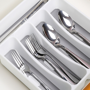 Kitchen Drawer Divider Silverware Cutlery Organizer Plastic Utensil Cutlery Holders