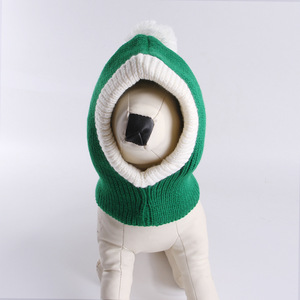 Funny Pet Pom Pom Caps Christmas <strong>Dog</strong> Hat Knitted <strong>Dog</strong> <strong>Balaclava</strong> Hat Red <strong>Balaclava</strong> for <strong>Dogs</strong> - Product Image 5
