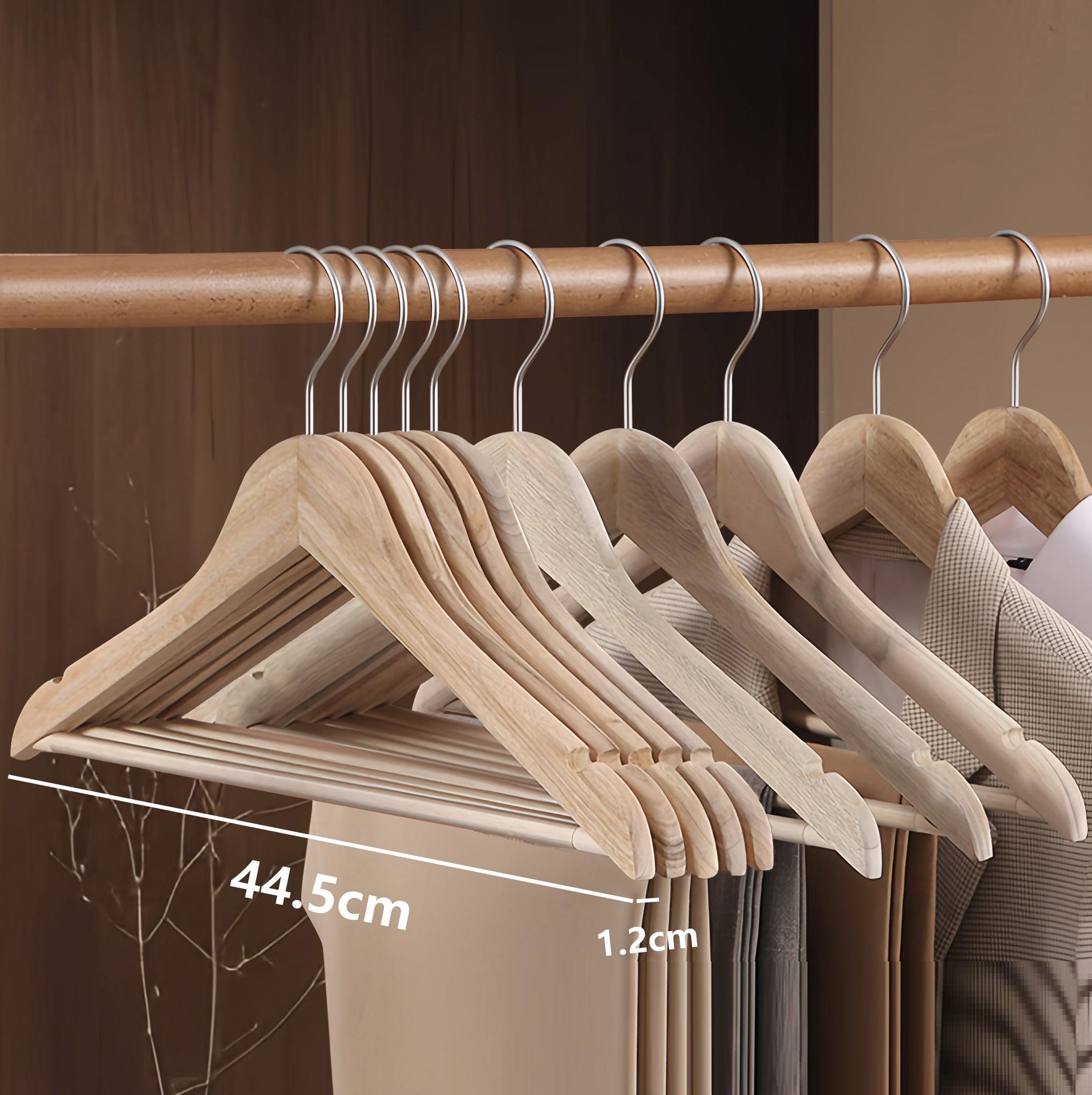 Silver round hook fragrant camphor wood clothes hanger