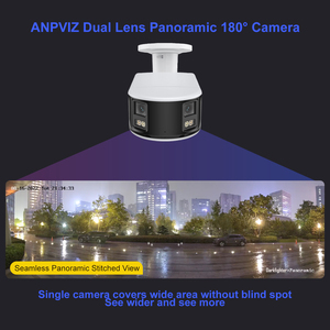 Caméra IP POE OEM CCTV 8MP à double objectif panoramique, caméra bullet 180 degrés, détection intelligente des personnes/véhicules, alarme, conversation bidirectionnelle - Product Image 2