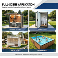 Kits de maisons modulaires préfabriquées en acier, faciles et rapides à assembler soi-même, extensibles, pour studio et habitation en extérieur