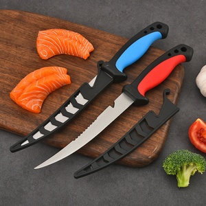 Fishing Camping Knife Stainless Steel Blade Drop Point 28cm Straight <b>Edge</b> <b>Plastic</b> Handle 2mm Thickness Multi-Purpose OEM - Product Image 3