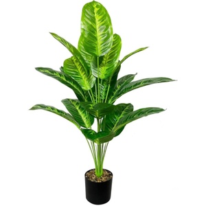 Piante artificiali in vaso grande albero pianta tropicale pianta decorativa casa in vaso alto per casa ufficio soggiorno arredamento - Product Image 1