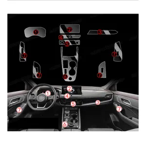 Car dashboard screen gps gear central console panel film sticker per nissan rogue x-trail t33 2021 2022 2023 2024 styling