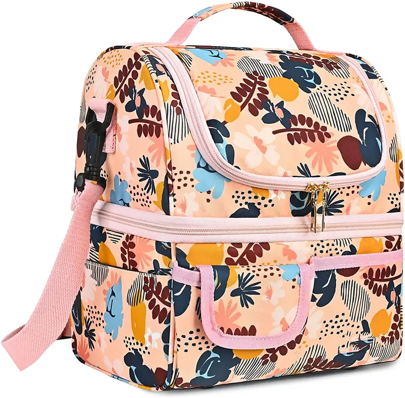 Borsa da picnic per pranzo più fresca isolata personalizzata promozionale per bambini di nuova progettazione con cerniera